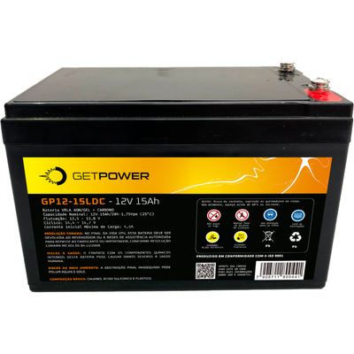 Bateria Estacionária Getpower GP 12V 15 LDC GEL