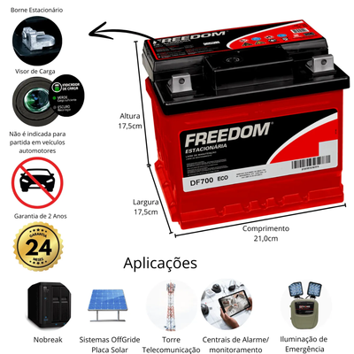 Bateria Estacionária Freedom DF700 - SEM TROCA - imagem 2